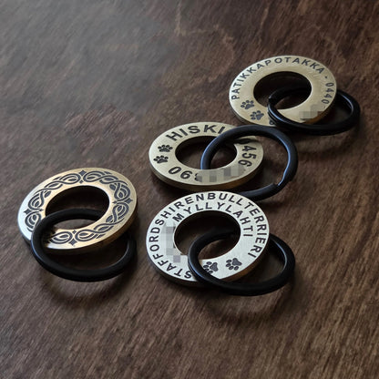 Messinkirengas tekstillä 30mm